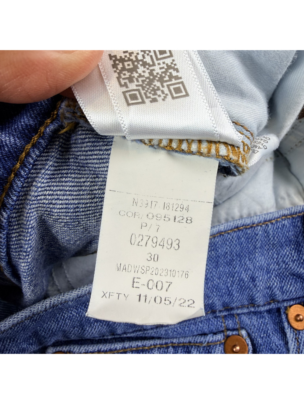 Madewell The Momjean Jeans Size 30 Blue High Rise Straight Leg Stretch Denim - Picture 8 of 15